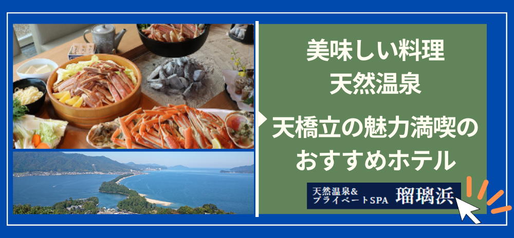 美味しい料理　天然温泉　天橋立の魅力満喫のおすすめホテル